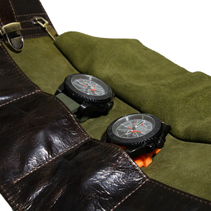 Rouleau de voyage en cuir véritable – 4 Montres